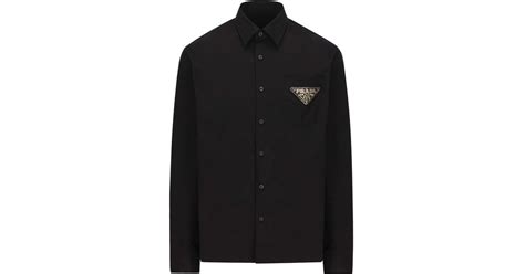 prada shirt with logo|prada button up shirt.